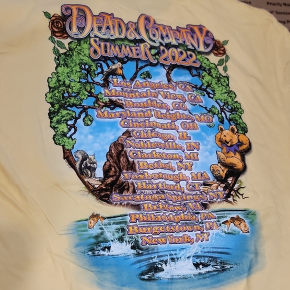Next Level Grateful Dead Dead & Company Apparel Yellow Graphic Tee - Picture 9 of 13